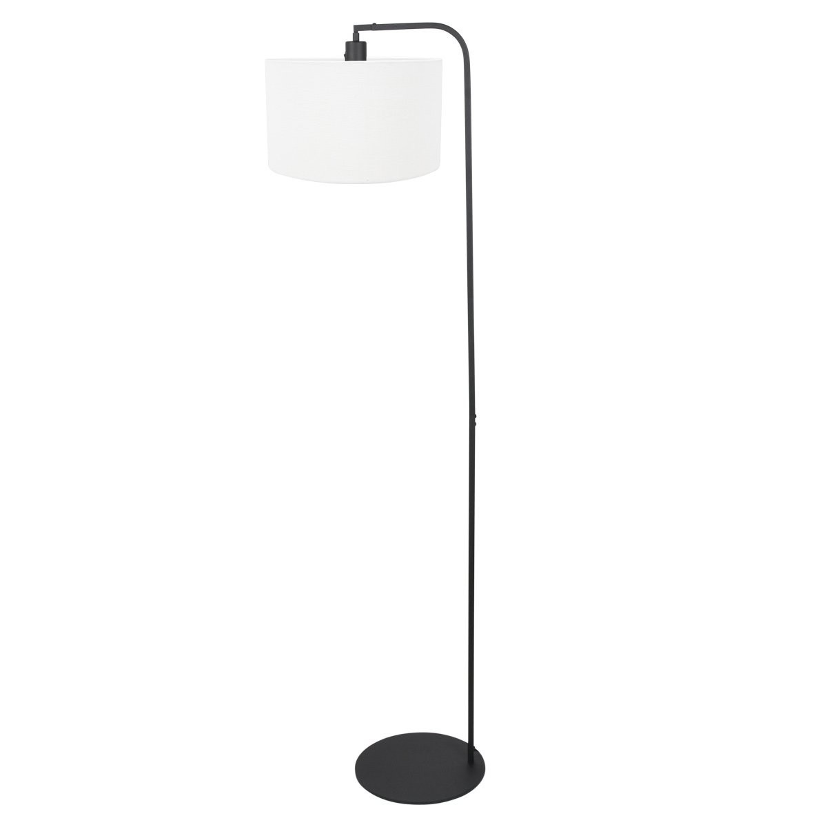 Vloerlamp Stang 4794ZW met grof wit linnen kap - Afbeelding 2