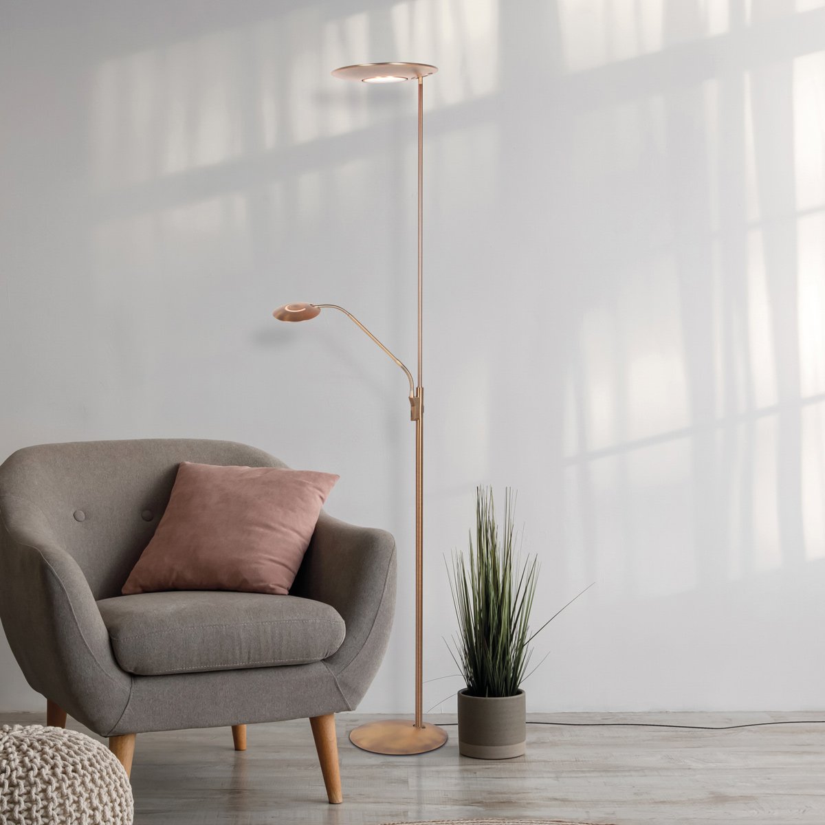 Vloerlamp Zenith 2 4394BR brons met afstansbediening - Afbeelding 4