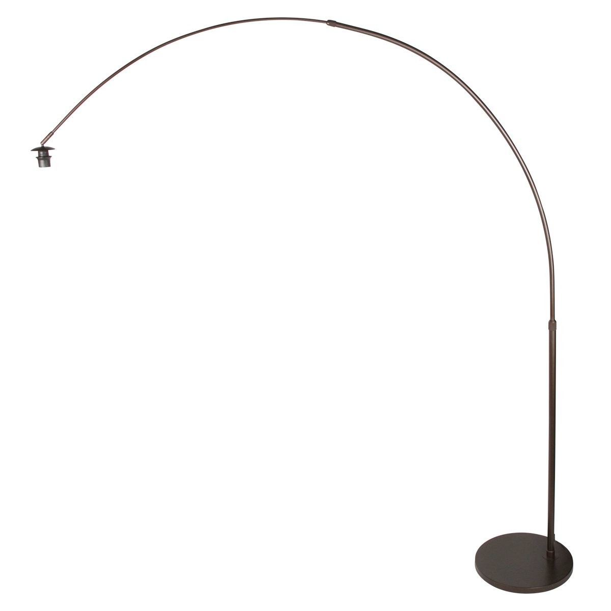 Cacao kleurige vloerlamp / booglamp Sparkled Light 7268CA zonder kap - Afbeelding 2