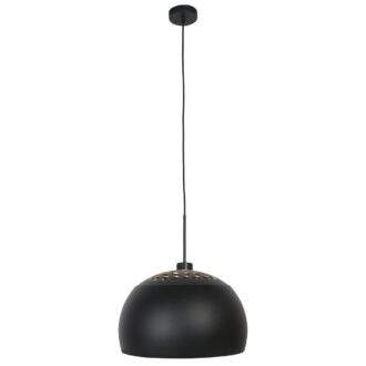 Hanglamp Globe Black 4913ZW zwart/goud Ø40 sfeervolle pendel