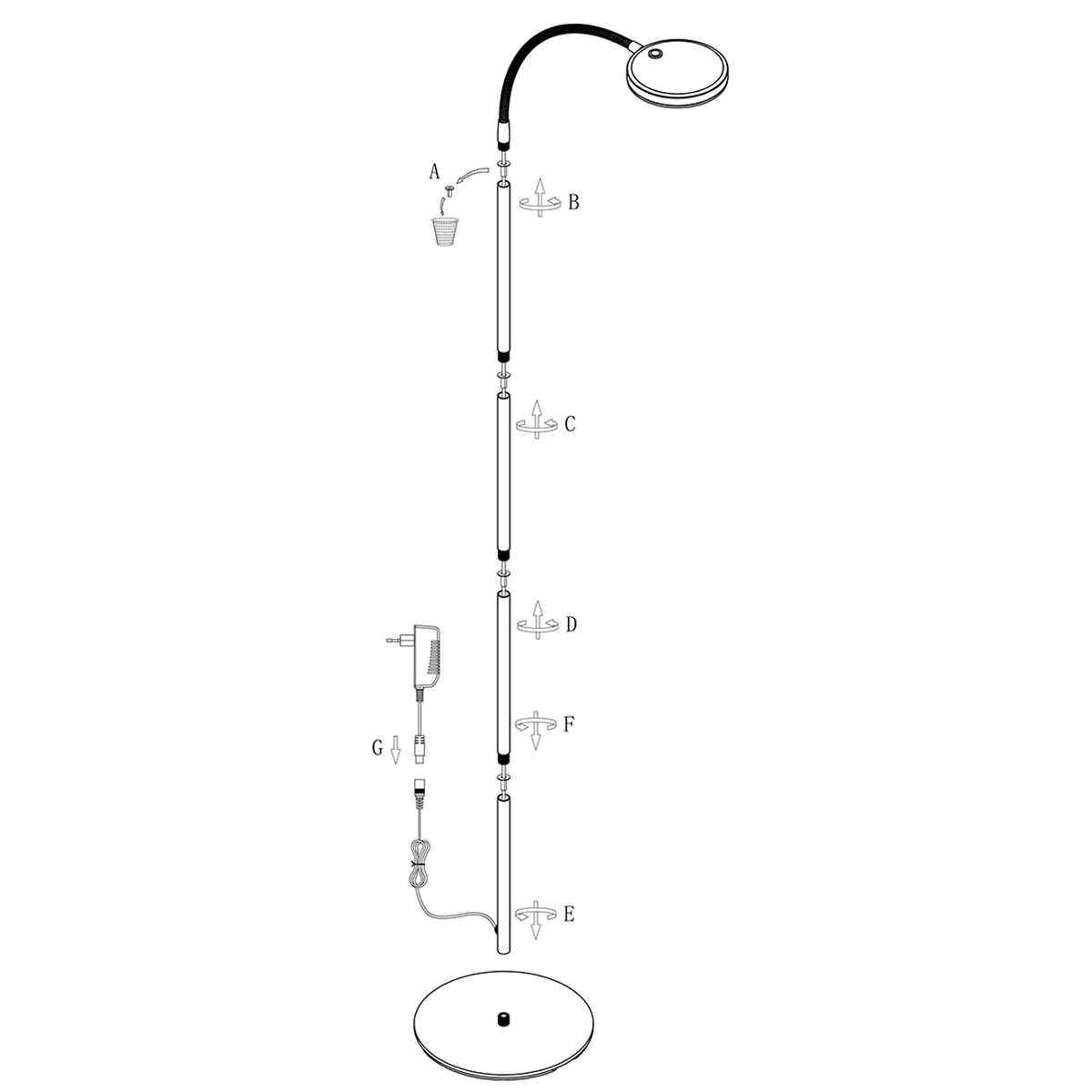 Vloerlamp Platu 3351CA – dimbaar met instelbare lichtkleur - Afbeelding 8