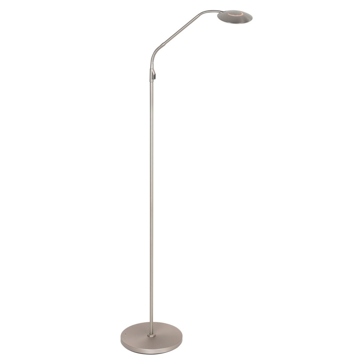 Vloerlamp Zenith 2 accu 4398ST geborsteld staal met flexarm - Afbeelding 2