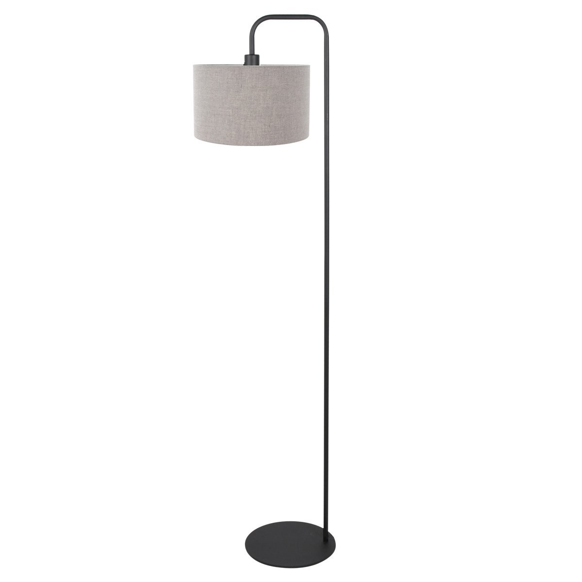 Vloerlamp Stang 4779ZW zwart met grof grijs linnen kap - Afbeelding 2