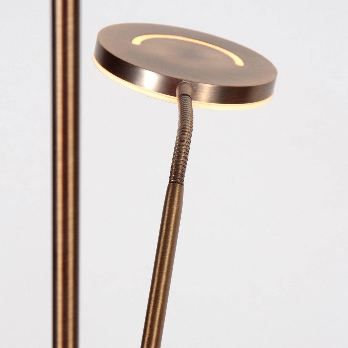 Soleil 2 4388BR – Bronskleurige vloerlamp met uplight en flexibele leesarm - Afbeelding 12
