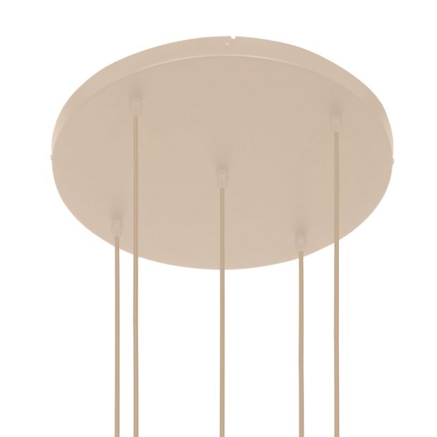Hanglamp Bollique 2730CR crème 5 lichts designlamp met mat wit glas - Afbeelding 6