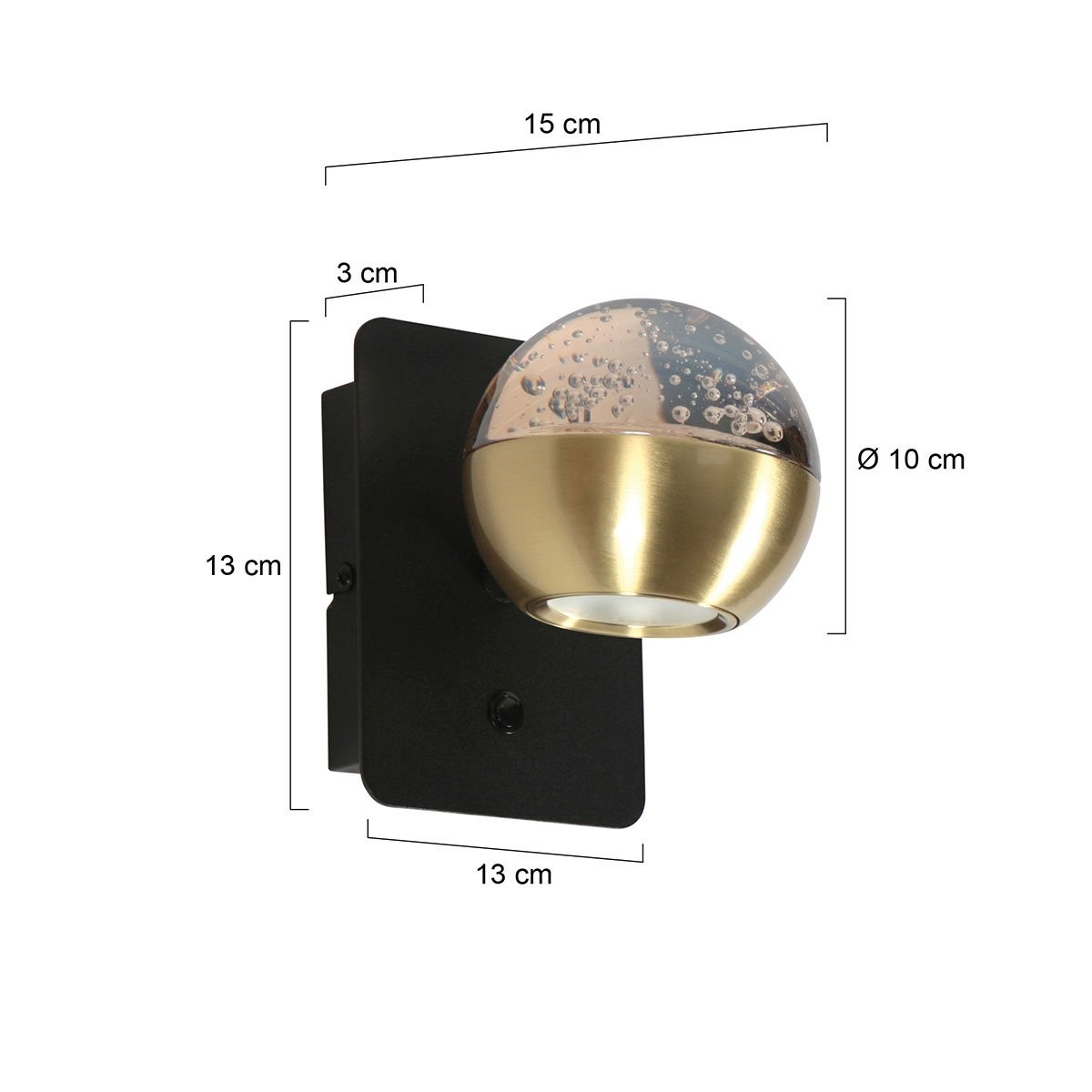 Belluno 4588ME – Messing wandlamp met warme sfeer - Afbeelding 8