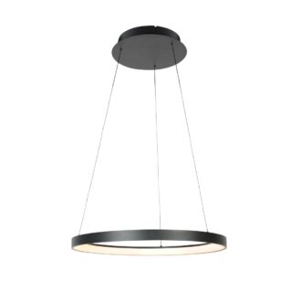 Zwarte hanglamp Ringlede 4612ZW met cable-lift systeem