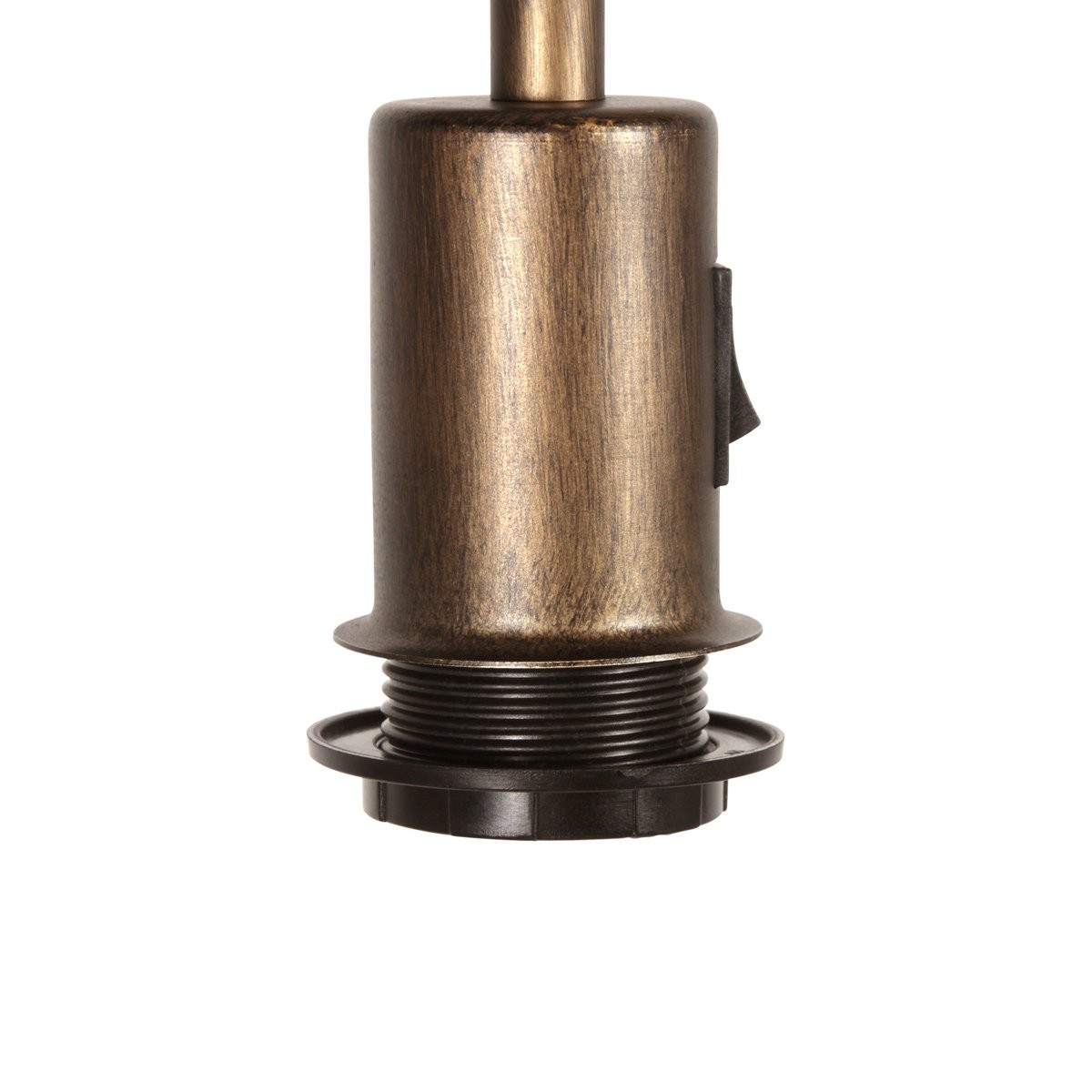 Vloerlamp Stang 4802BR met grof wit linnen kap - Afbeelding 4