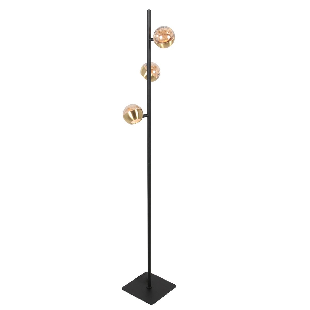 Belluno 4590ME – Zwart messing vloerlamp met dim to warm - Afbeelding 2