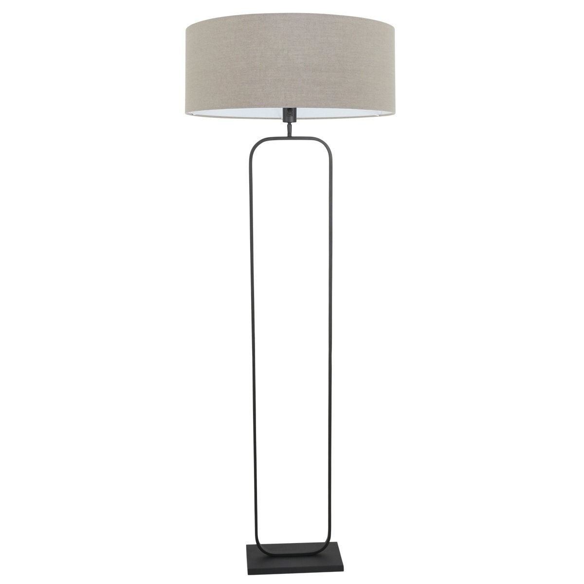 Vloerlamp Stang 4823ZW - zwart armatuur met grijs linnen kap - Afbeelding 2