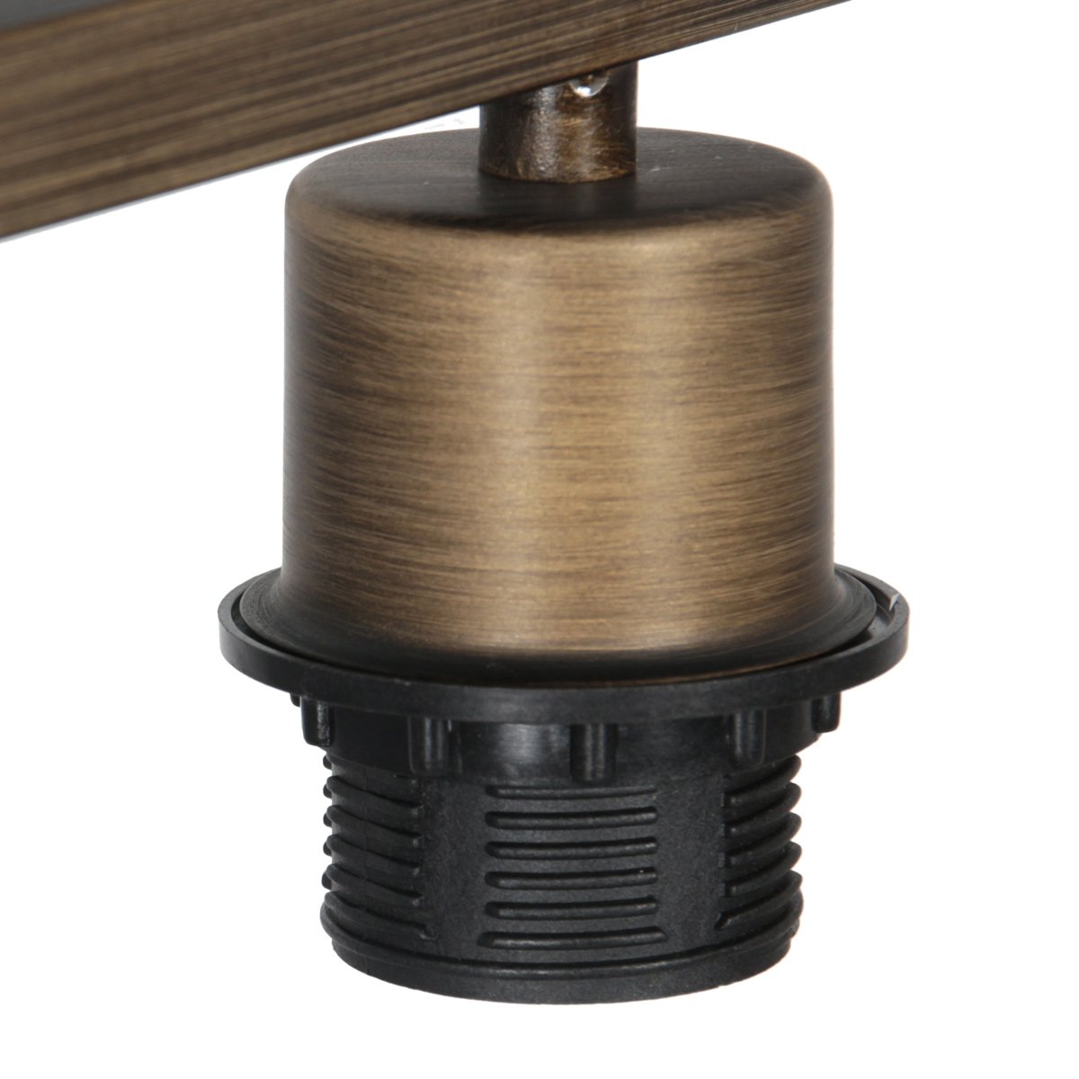 Bronzen tafellamp Stang 4901BR met zwarte linnen kap - Afbeelding 4
