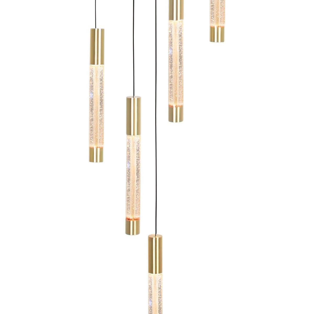Hanglamp Alisio 4578ME 5-lichts luxe glas in messing - Afbeelding 9