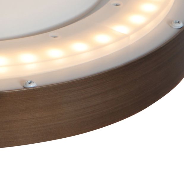 Plafondlamp Flady 4367BR Brons – Dimbare LED plafonnière Ø30 cm met uplight - Afbeelding 12