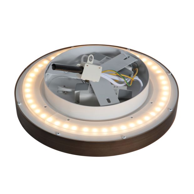 Plafondlamp Flady 4367BR Brons – Dimbare LED plafonnière Ø30 cm met uplight - Afbeelding 11