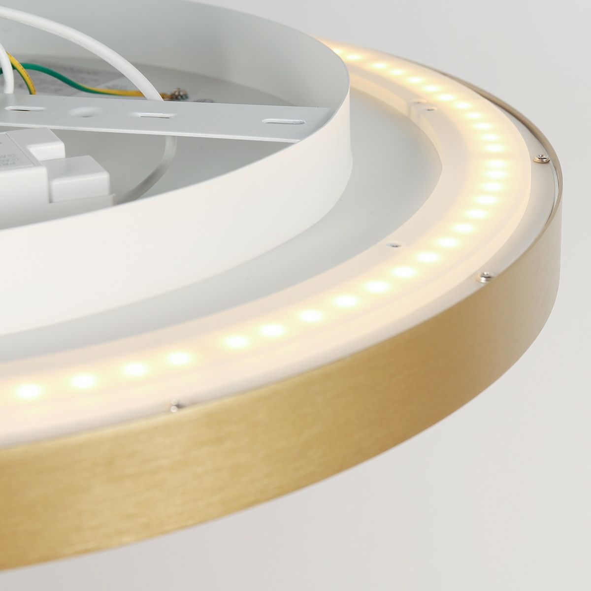 Plafondlamp Flady 4367GO Goud – Dimbare LED plafonnière Ø30 cm met uplight - Afbeelding 5