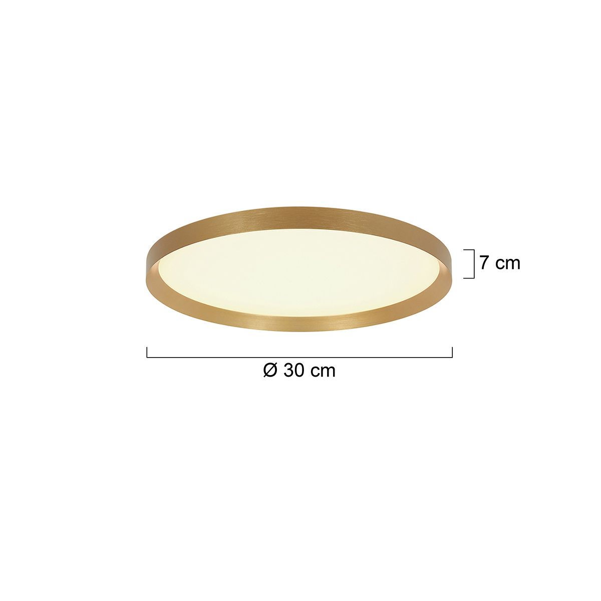Plafondlamp Flady 4367GO Goud – Dimbare LED plafonnière Ø30 cm met uplight - Afbeelding 17