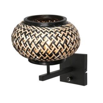 Nox Light 4459ZW – wandlamp met bamboe kap