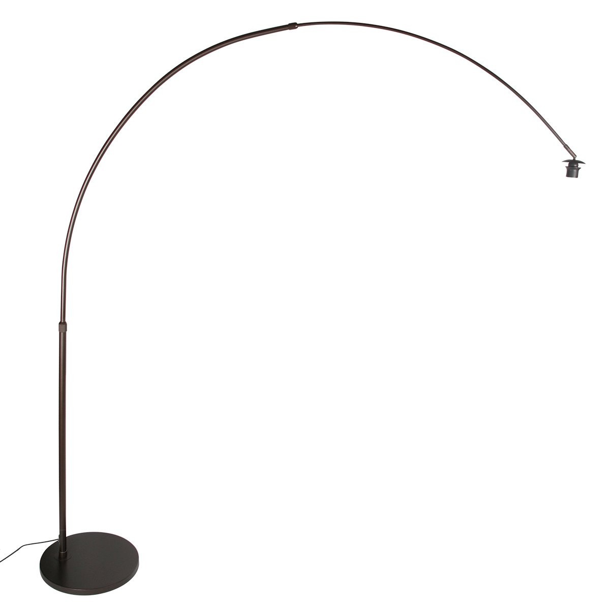 Cacao kleurige vloerlamp / booglamp Sparkled Light 7268CA zonder kap - Afbeelding 8