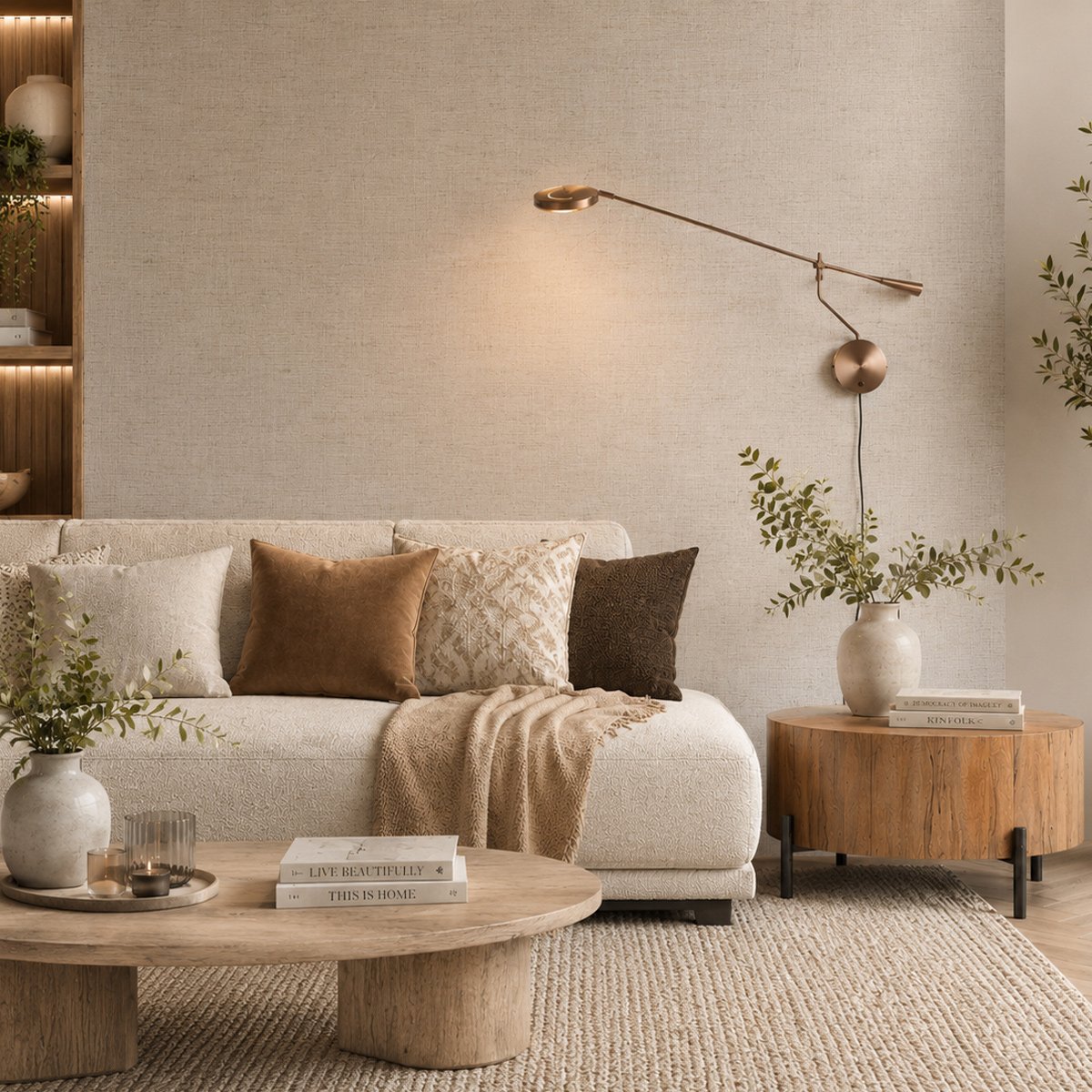 Wandlamp Soleil 2 met zwenkarm in brons - Afbeelding 2
