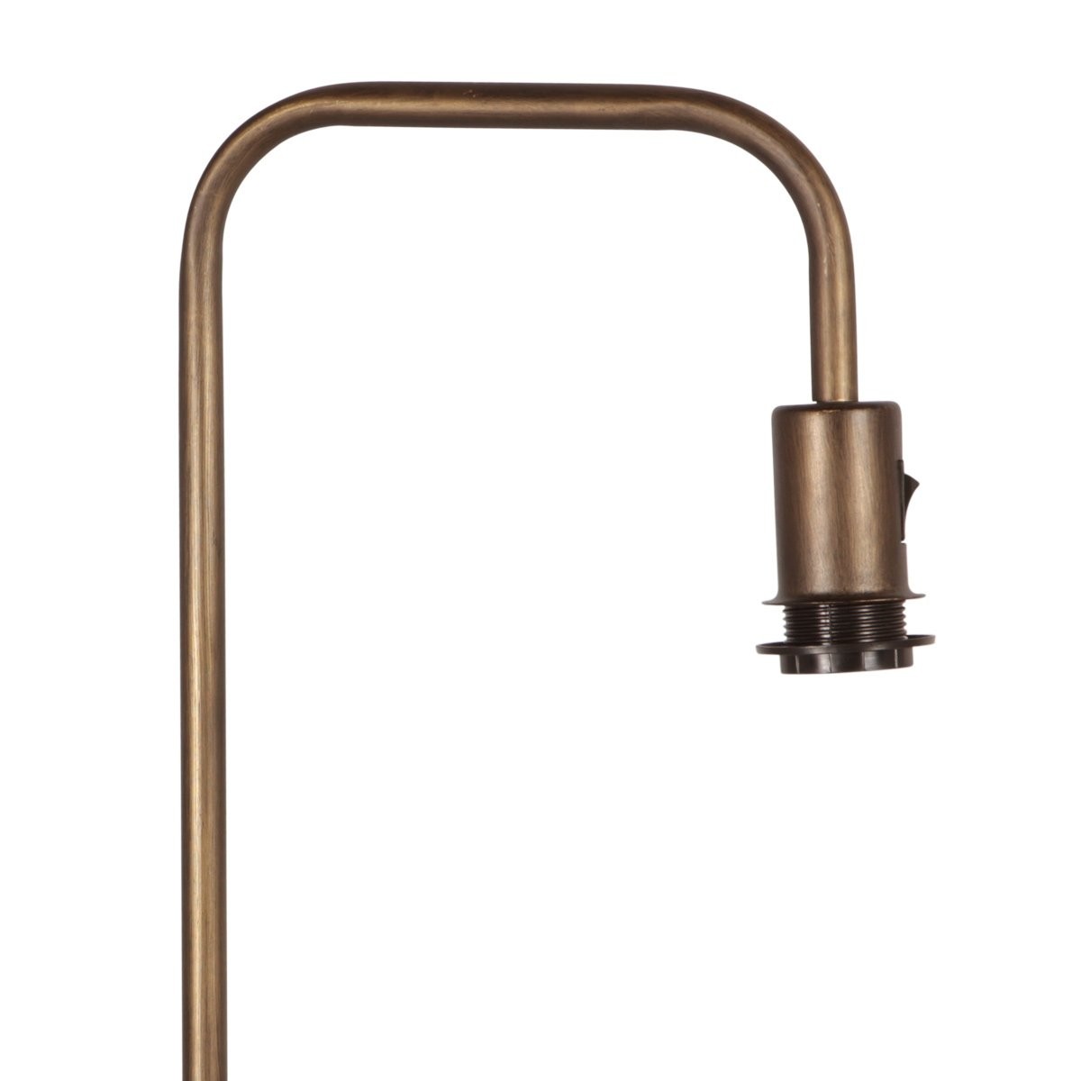 Vloerlamp Stang 4786BR bronskleurig met grof wit linnen kap - Afbeelding 8