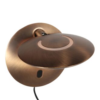 Bronskleurige wandlamp Zenith 2 4396BR – Verstelbare LED leeslamp met afstandsbediening