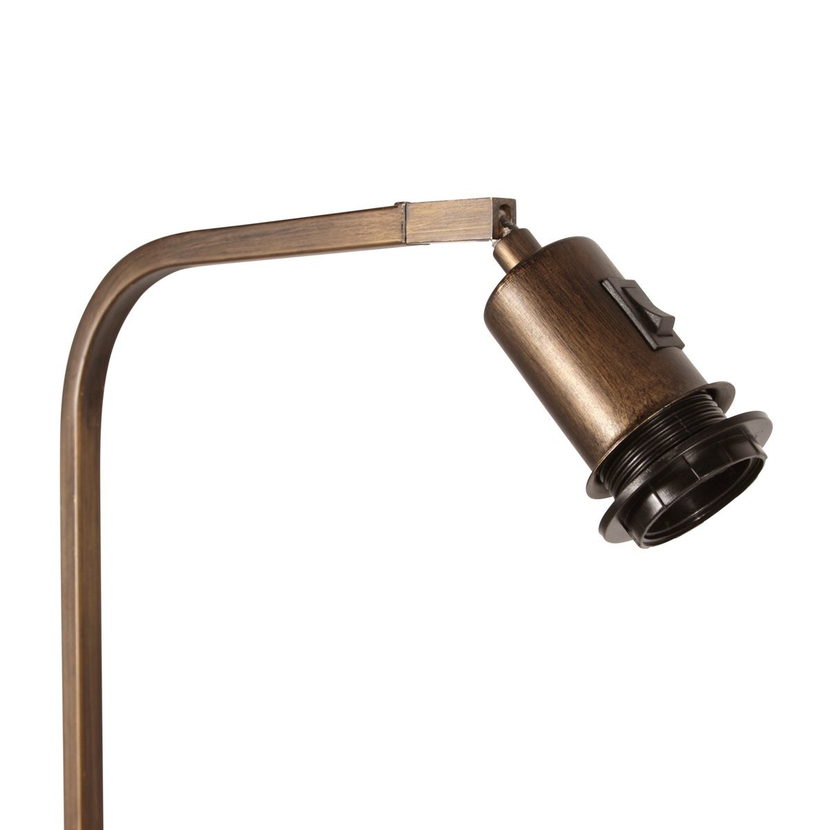 Vloerlamp Stang 4802BR met grof wit linnen kap - Afbeelding 3