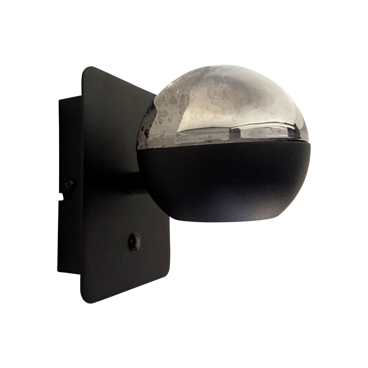 Belluno 4588ZW – Zwarte 1-lichts wandlamp dimbaar - Afbeelding 2