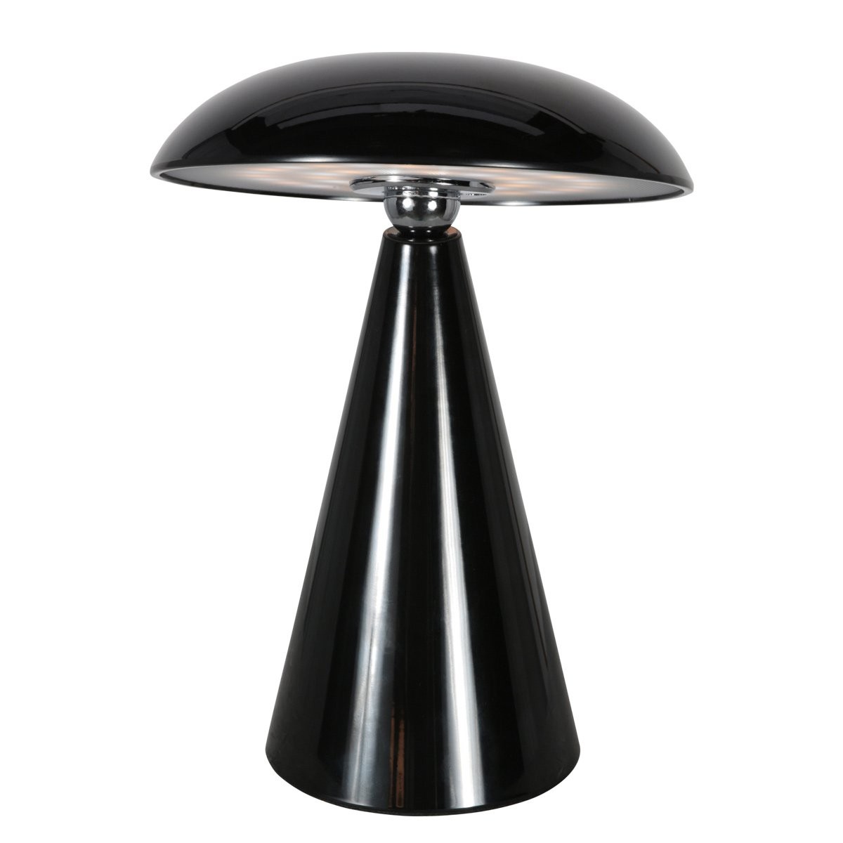Tafellamp Mush 4856ZW - glanzende zwarte oplaadbare sfeerlamp