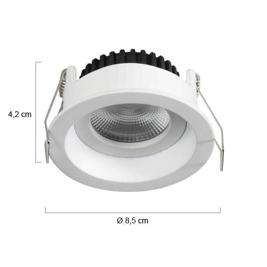 Pelite 4705W – Mat witte inbouwspot met twee lichtstanden - Afbeelding 6