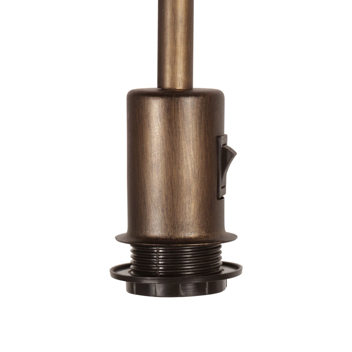 Vloerlamp Stang 4786BR bronskleurig met grof wit linnen kap - Afbeelding 4