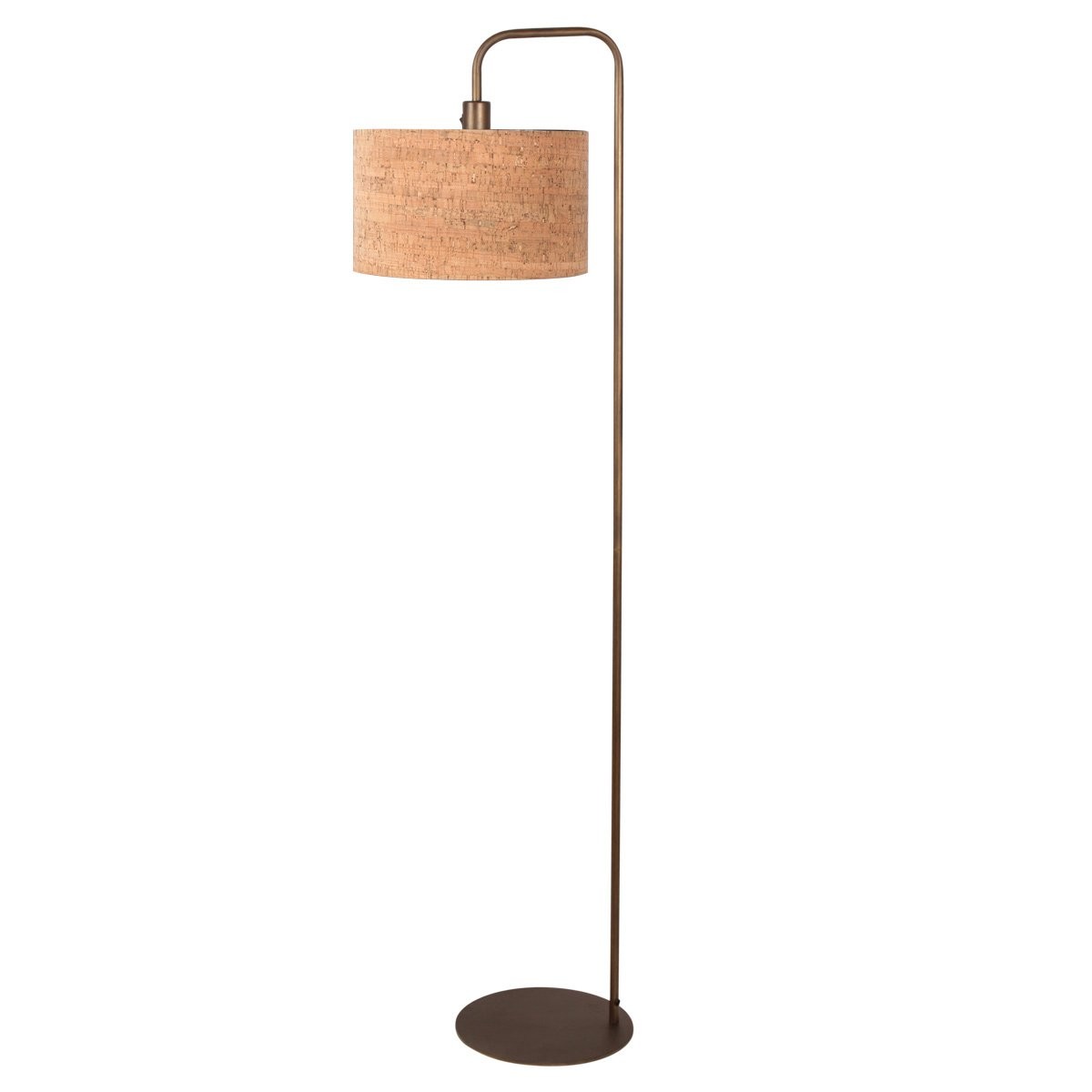 Vloerlamp Stang 4783BR, bronskleurige vloerlamp met kurk kap - Afbeelding 2