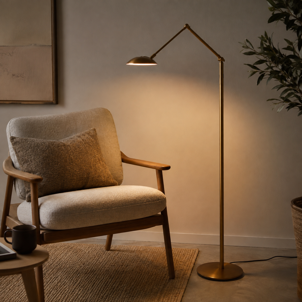 Leeslamp Daphne 2 4601BR - bronzen leeslamp met verstelbaar licht