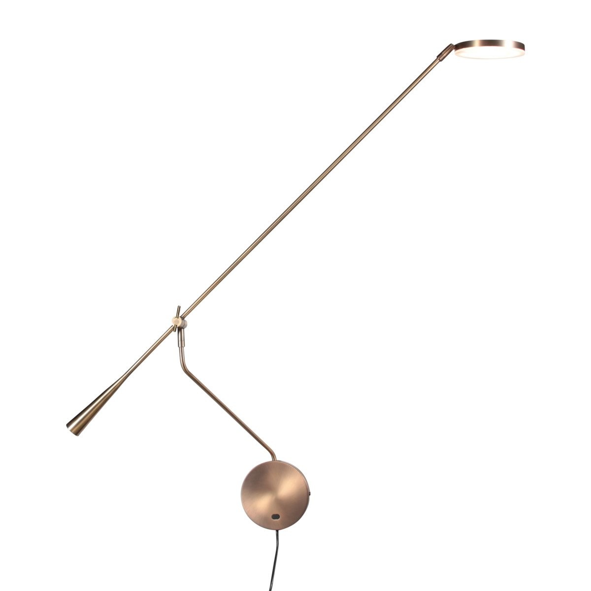 Wandlamp Soleil 2 met zwenkarm in brons - Afbeelding 10
