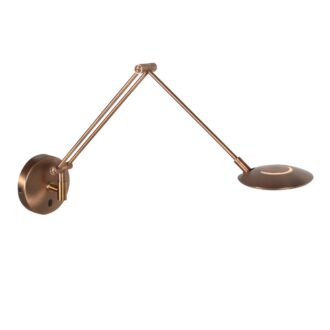 Bronzen wandlamp Zenith 2 4392BR kleurinstelbaar
