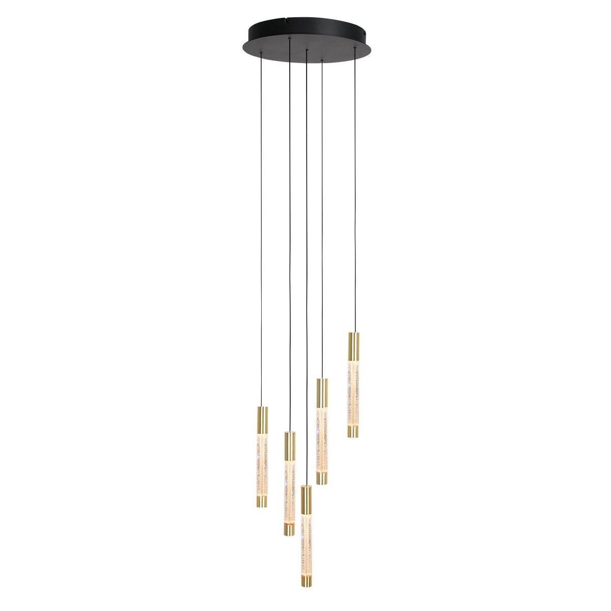 Hanglamp Alisio 4578ME 5-lichts luxe glas in messing - Afbeelding 8