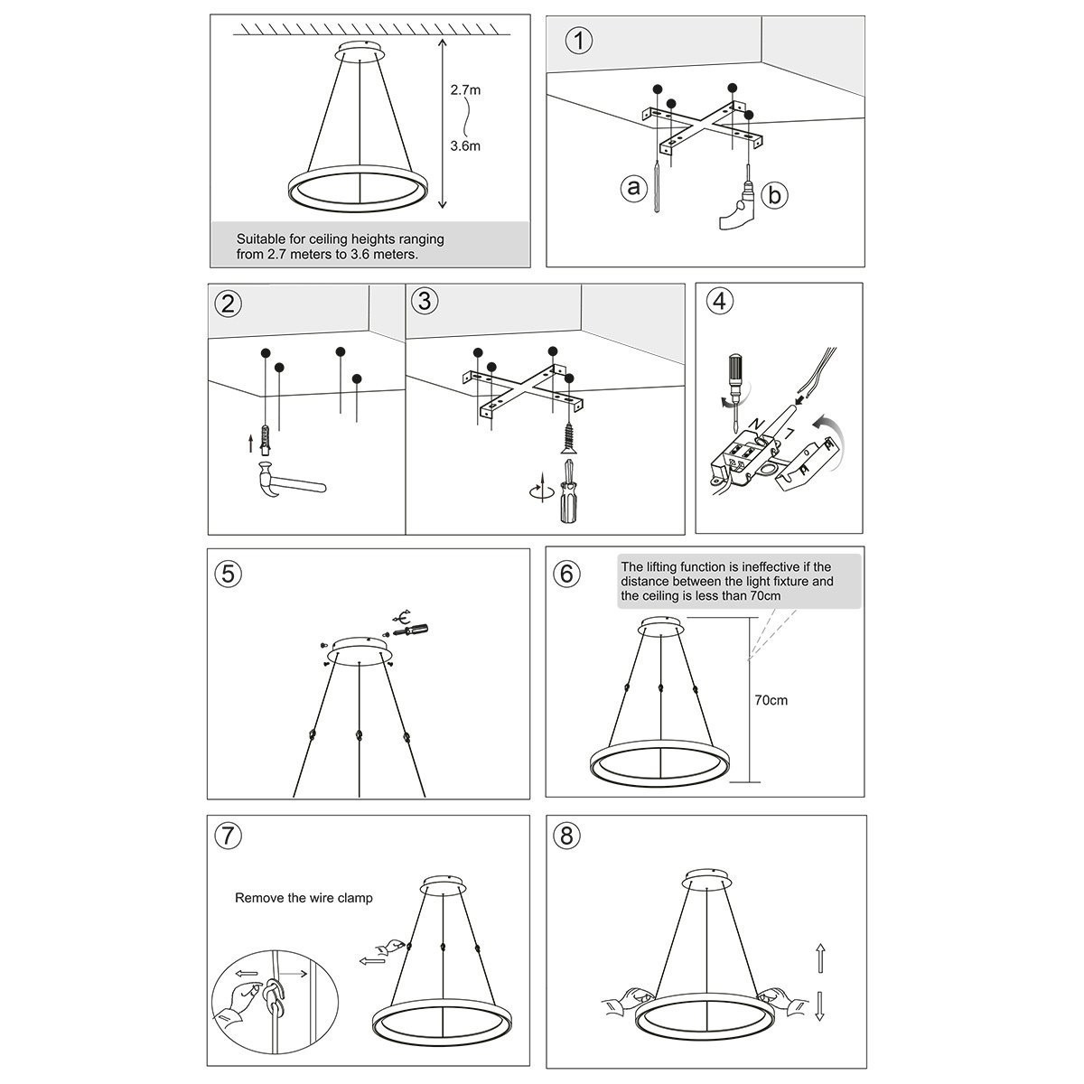 Gouden hanglamp Ringlede 4612GO, met cable-lift - Afbeelding 8