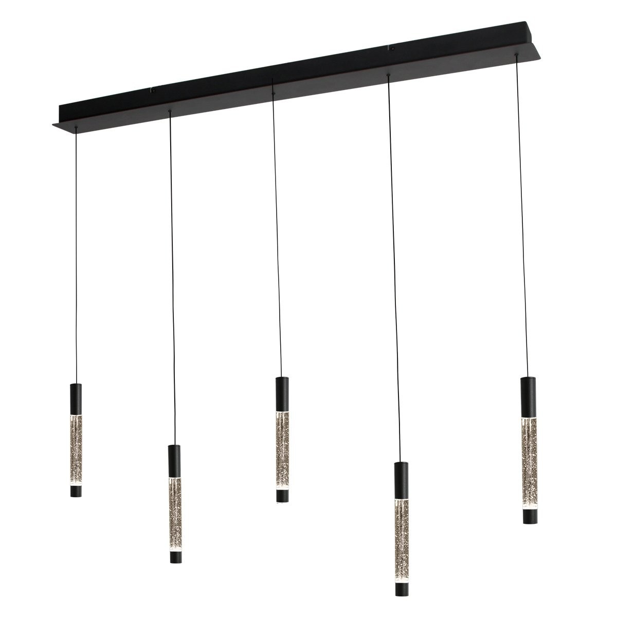 Hanglamp Alisio 4578ZW 5-lichts luxe glas in zwart - Afbeelding 9
