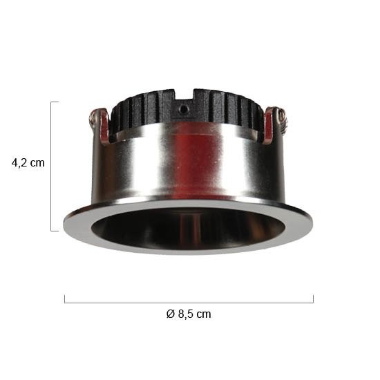 Pelite 4705ST – Staalkleurige inbouwspot met twee lichtstanden - Afbeelding 6
