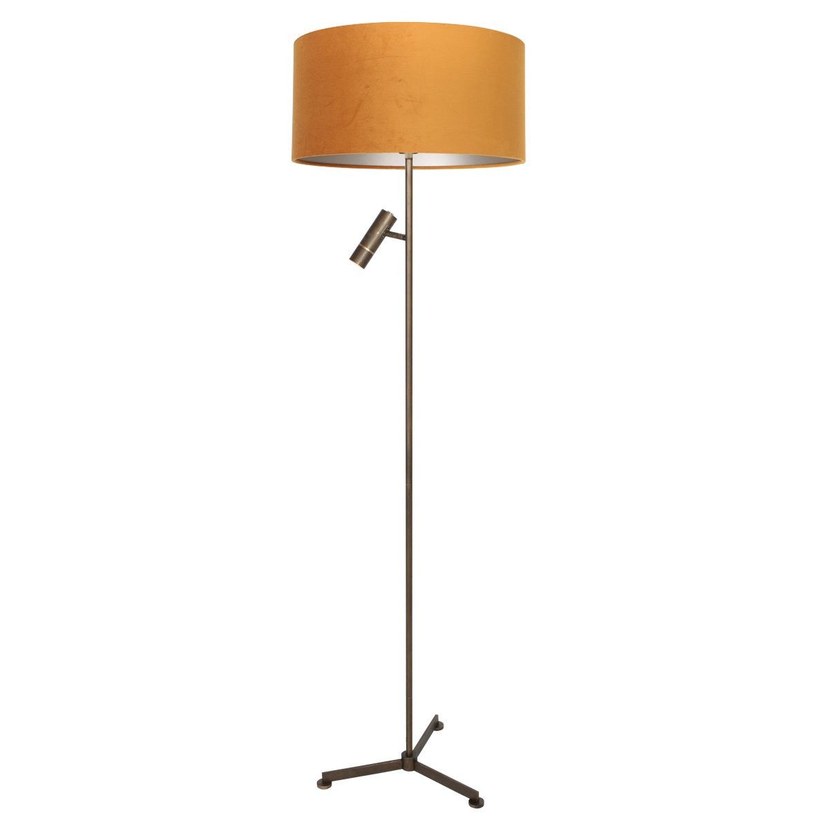 Vloerlamp Stang 4842BR met leeslicht en gouden velours kap - Afbeelding 2
