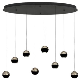 Belluno 4591ZW – 8-lichts hanglamp met cable lift
