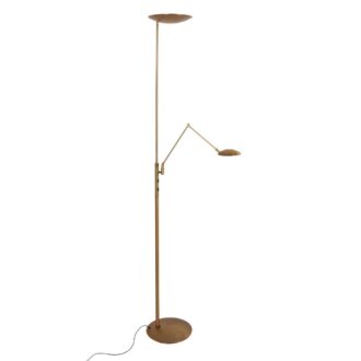 Bronzen vloerlamp Daphne 2 4602BR – LED uplighter met leesarm