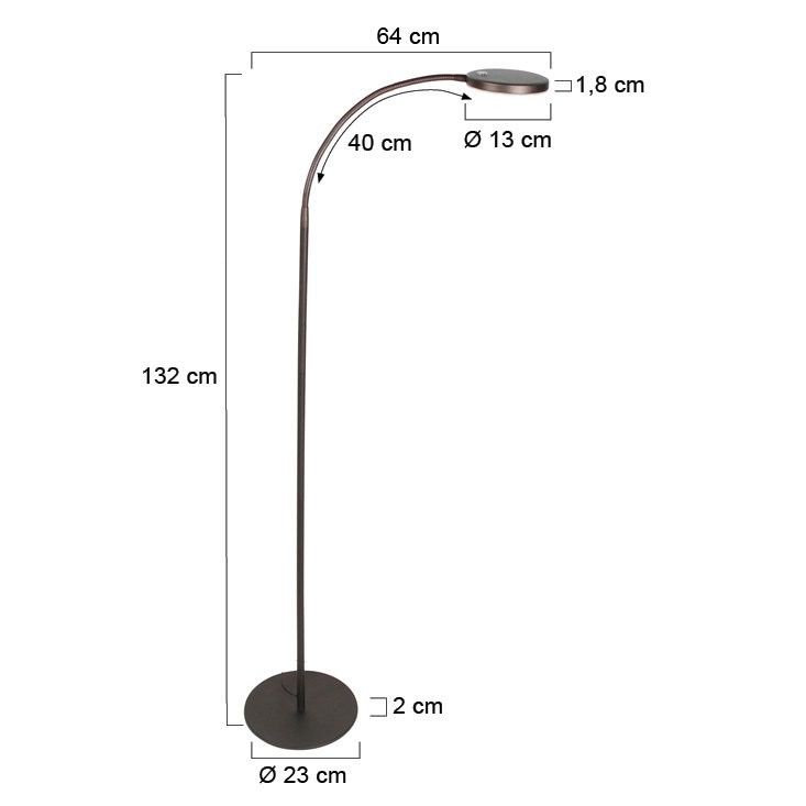 Vloerlamp Platu 3351CA – dimbaar met instelbare lichtkleur - Afbeelding 6