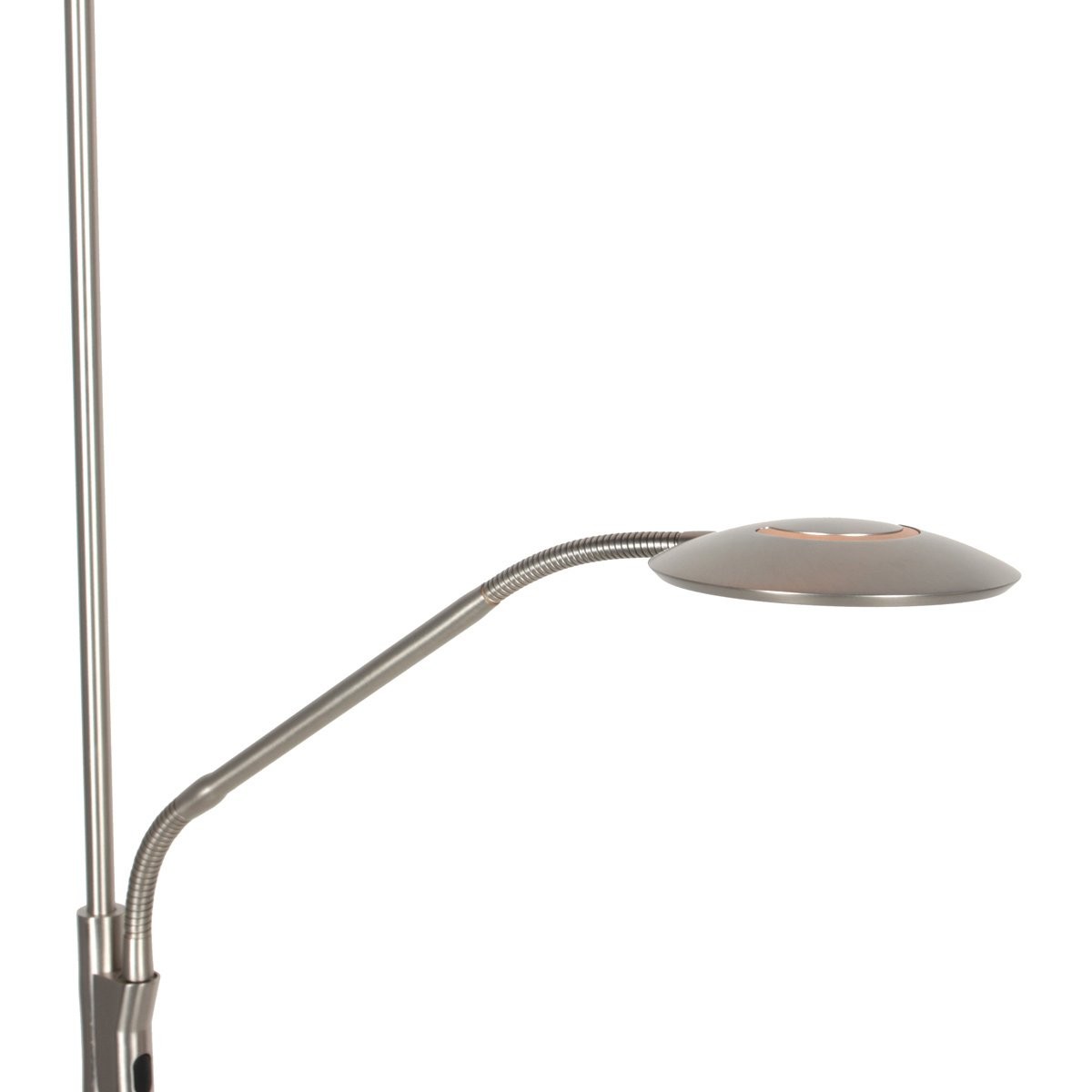 Vloerlamp Zenith 2 4394ST staal met uplight en leesarm - Afbeelding 4