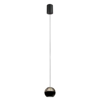 Belluno 4587ZW – 1-lichts hanglamp zwart met cable lift