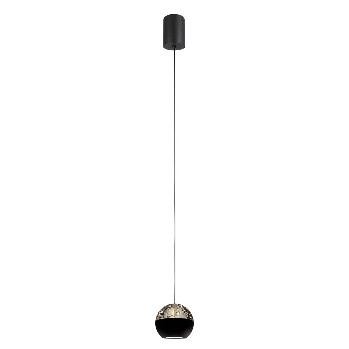 Belluno 4587ZW – 1-lichts hanglamp zwart met cable lift