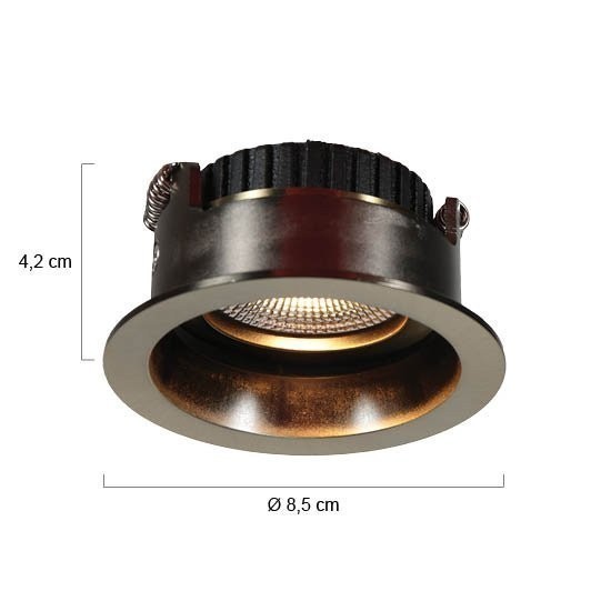 Pelite 4705BR – Bronzen inbouwspot met twee lichtstanden - Afbeelding 6