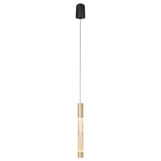 Hanglamp Alisio 4577ME 1-lichts luxe glas in messing