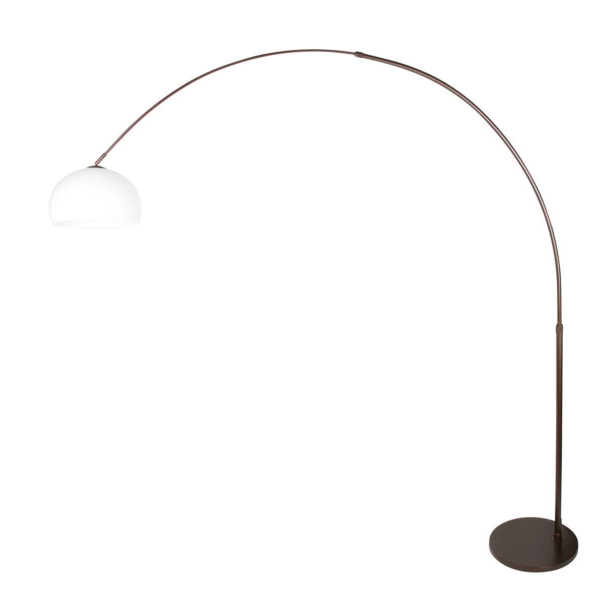 Booglamp Sparkled Light 4764CA cacao met witte kunststof kap - Afbeelding 2