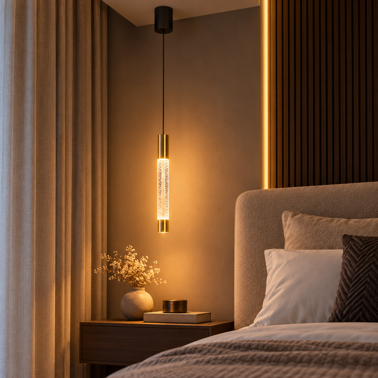 Steinhauer Alisio 4577ME – Messing 1-lichts LED hanglamp met handgeblazen glas en Cable lift - Afbeelding 2