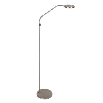 Vloerlamp Soleil 2 4389ST – Staalkleurige leeslamp met afstandsbediening